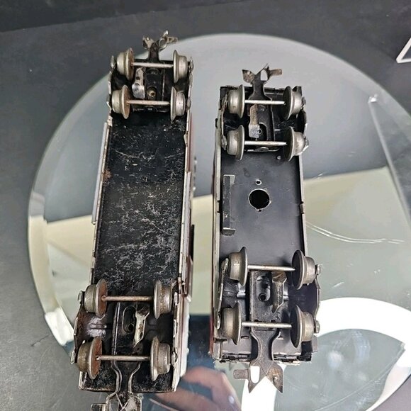 Marx O GaugeFreight Car And Caboose Pair Tin Train Vintage Railroad Made In USA - Picture 15 of 16